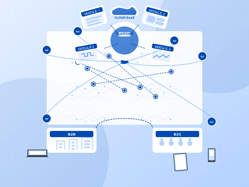 Market Software Products Illustration