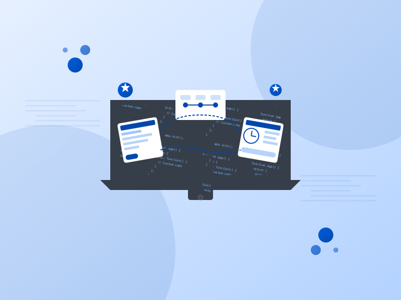 A sales pipeline showing stages defined by actions rather than status labels